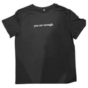 Black T-Shirt with Motivational Text